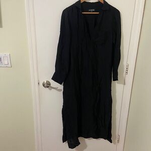 J. Crew | Women’s Black Long Sleeve Tunic Collard Relaxed Fit Dress | Size XS